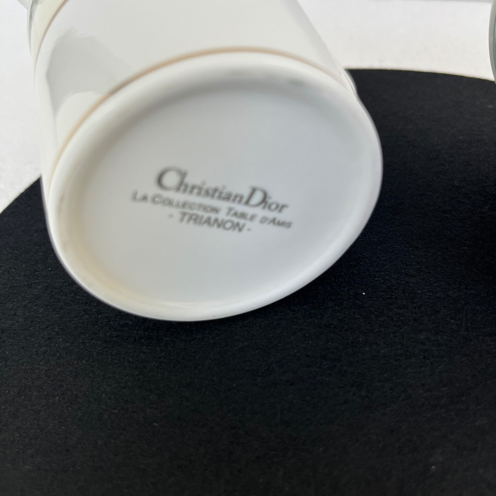 Vtg‎ Christian Dior Trianon Creamer & Sugar Bowl Set La Collection Gold Trim - Picture 6 of 11
